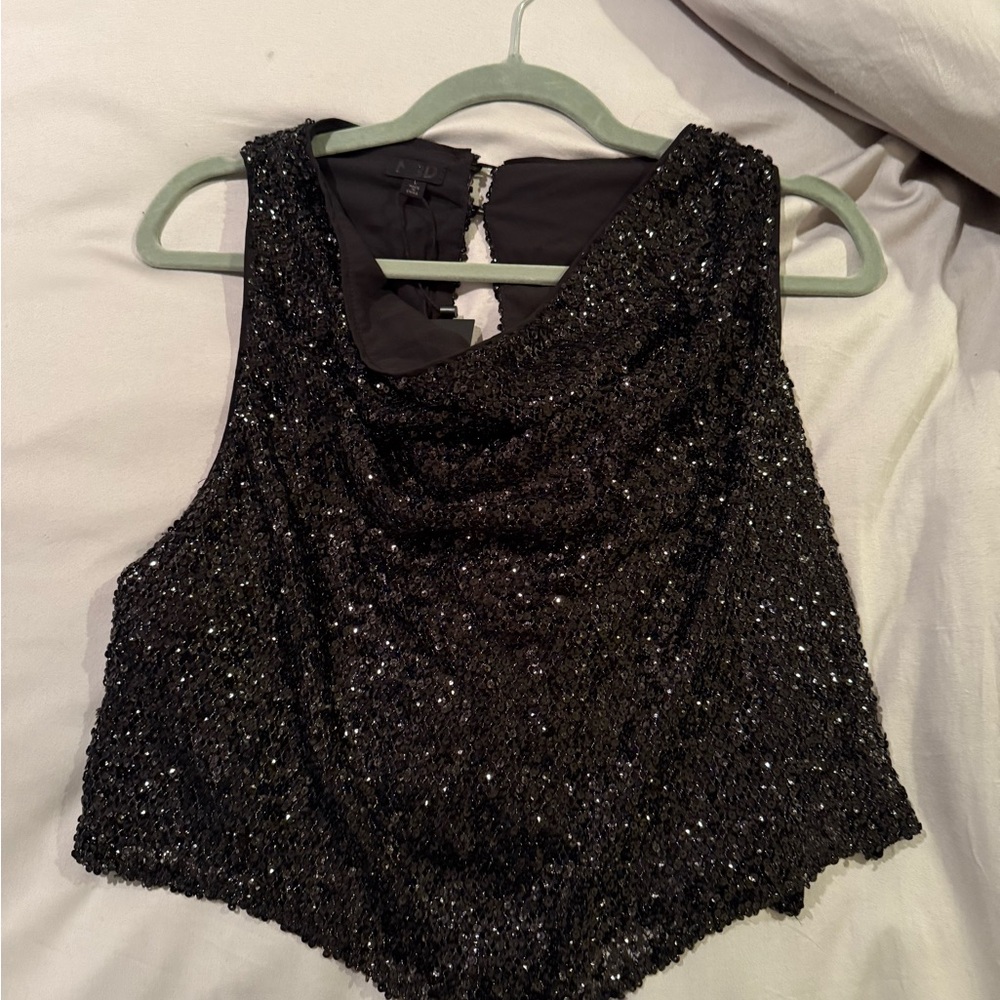 NBD Black Sequin Top - NWT